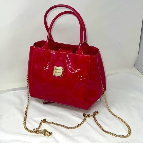 Dooney & Bourke Handbags - Dooney & Bourke Fuchsia Pink Patent Leather Double Handle Crossbody Bag